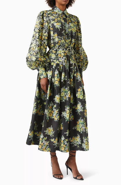 ALM Nina Ramie Shirtdress Midi Dress