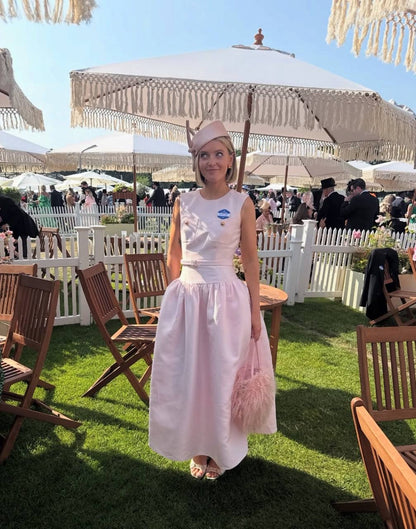 SP Pink Taffeta Midi Dress