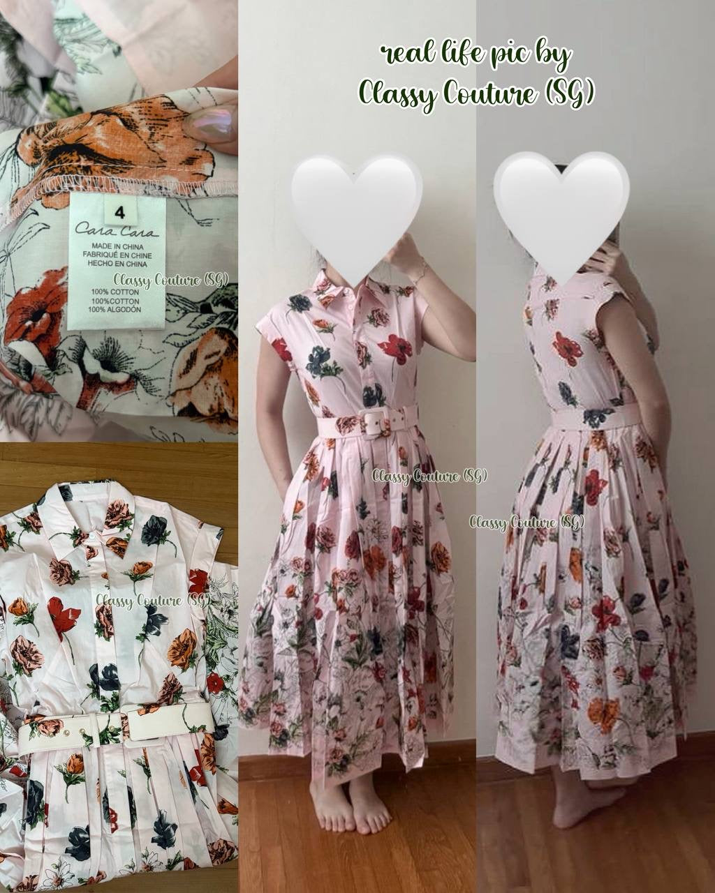CC Octavia Floral Cotton Midi Dress