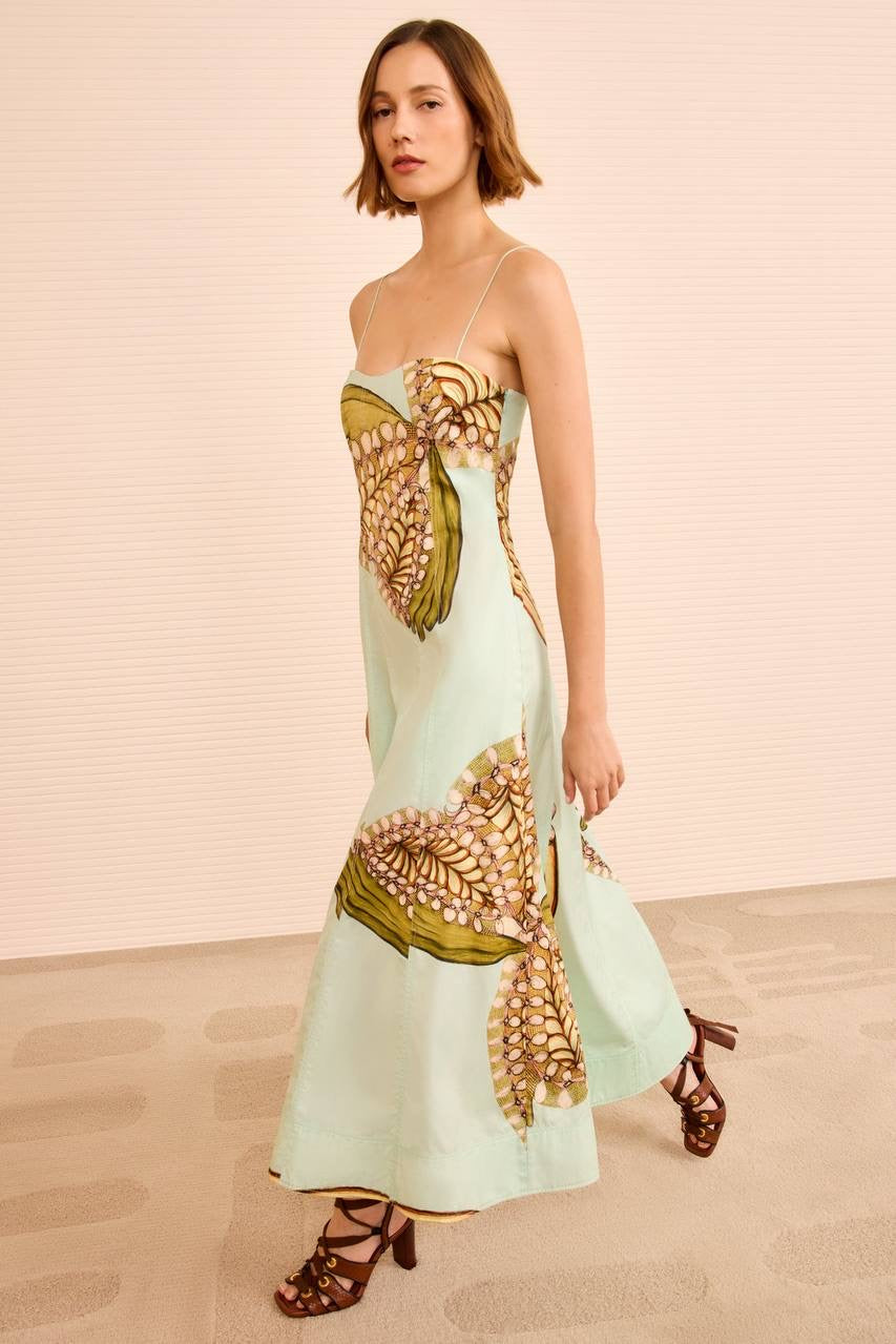 UJ Vesela Botanical Cotton Sundress Midi Dress