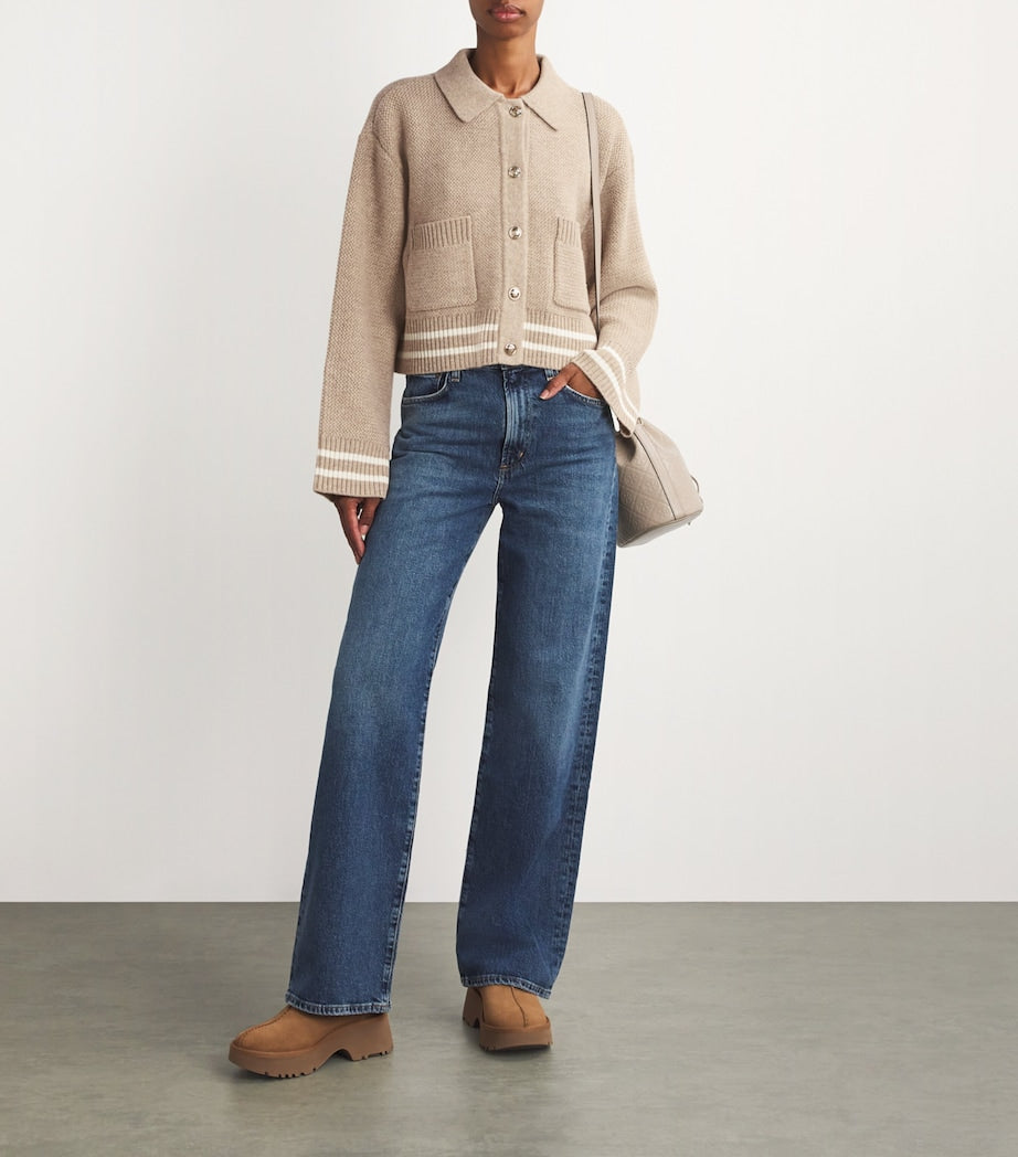 SD Enchanteur Wool Decorative Stitch Cardigan