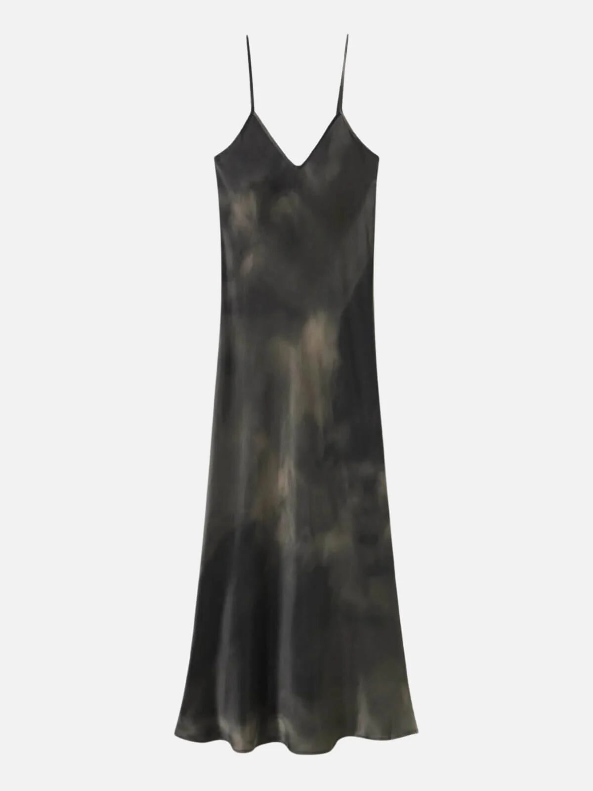 SL 90s Slip Midi Dress in Smoke | Phosphate Silk