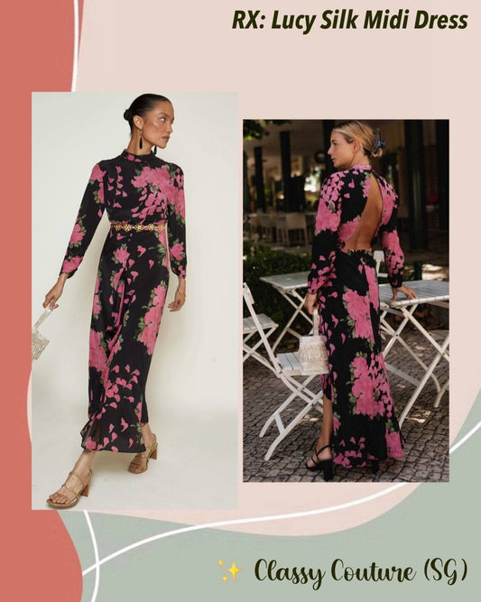 RX Lucy Silk Midi Dress