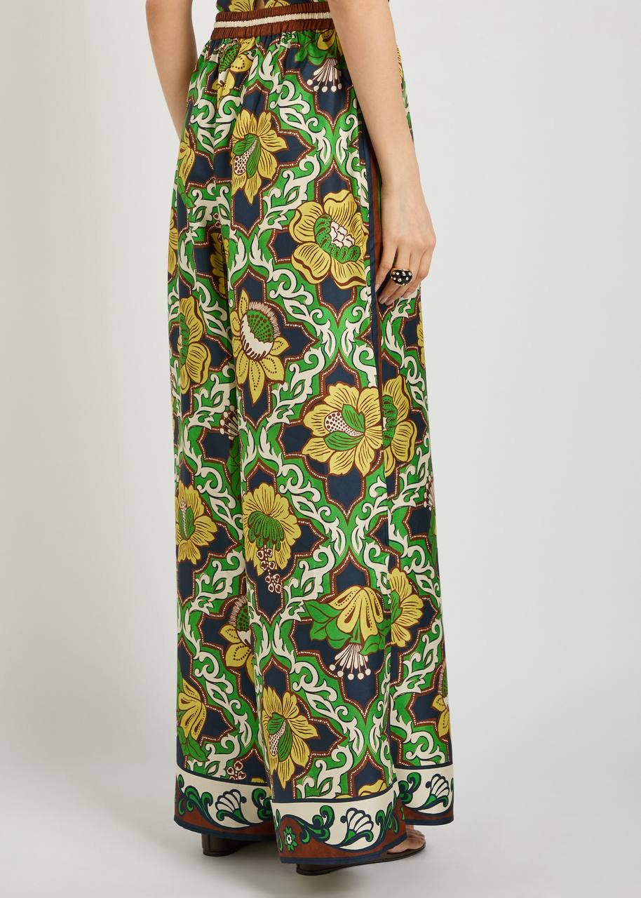 ALM Liana Silk Top Silk Palazzo Pants