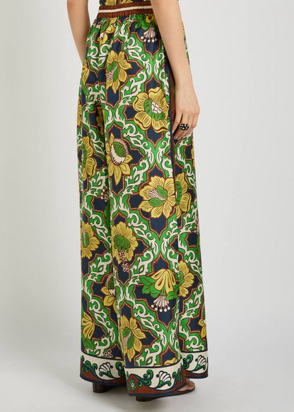 ALM Liana Silk Top Silk Palazzo Pants