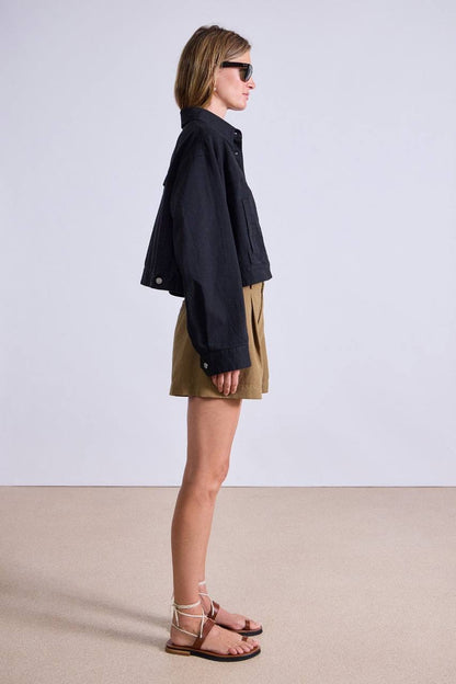 AA Cropped Trapeze Cotton Jacket