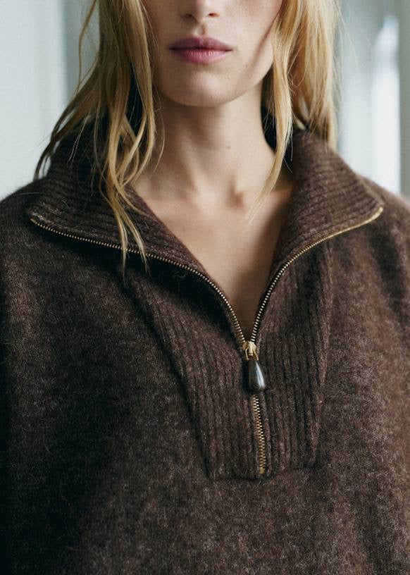 SZ Tobias Mohair-wool blend Half-zip Jumper Sweater