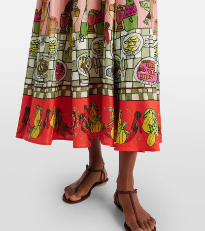 ALM Contessa Linen Midi Dress Sundress