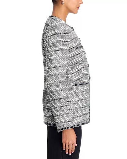 VB Alessia Metallic Tweed Cutaway Jacket