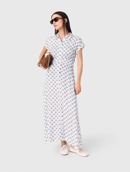 MJ Rubarsemi Jacquard Print Viscose Midi Maxi Dress