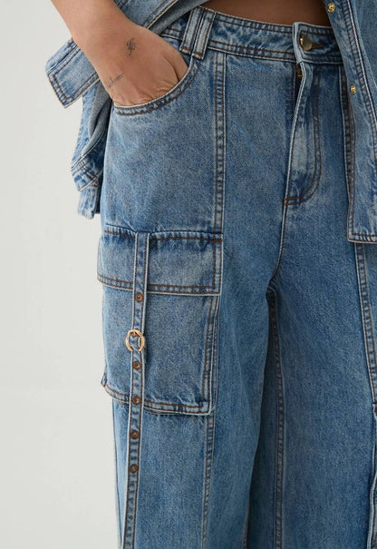 AJ Juno Denim Cargo Jeans