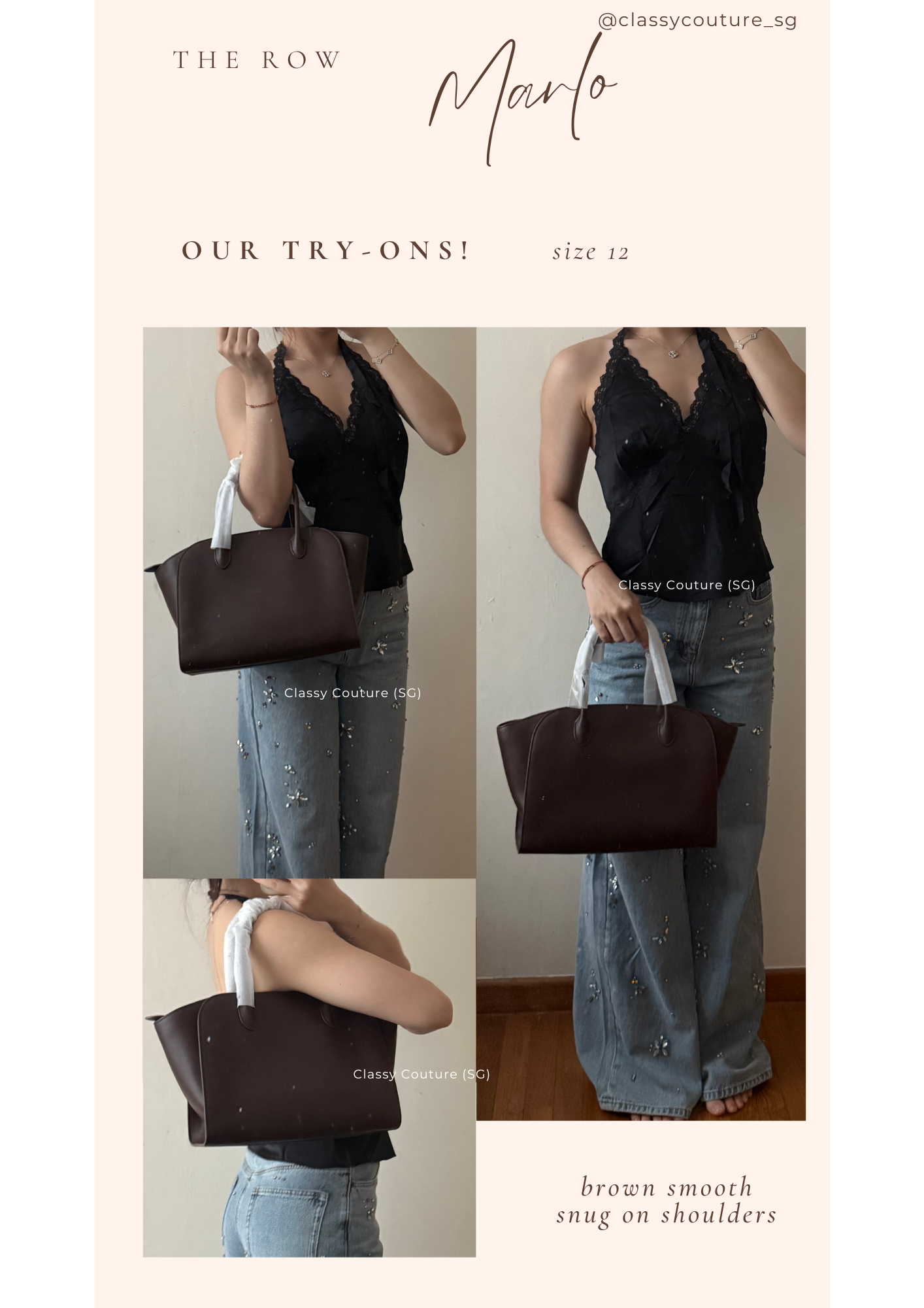 4 Colors! TR Marlo 12/14/17 Bag in Polished Saddle Calfskin Leather