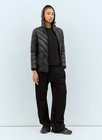 Argenno Chevron Short Fitted Hooded Nylon Jacket