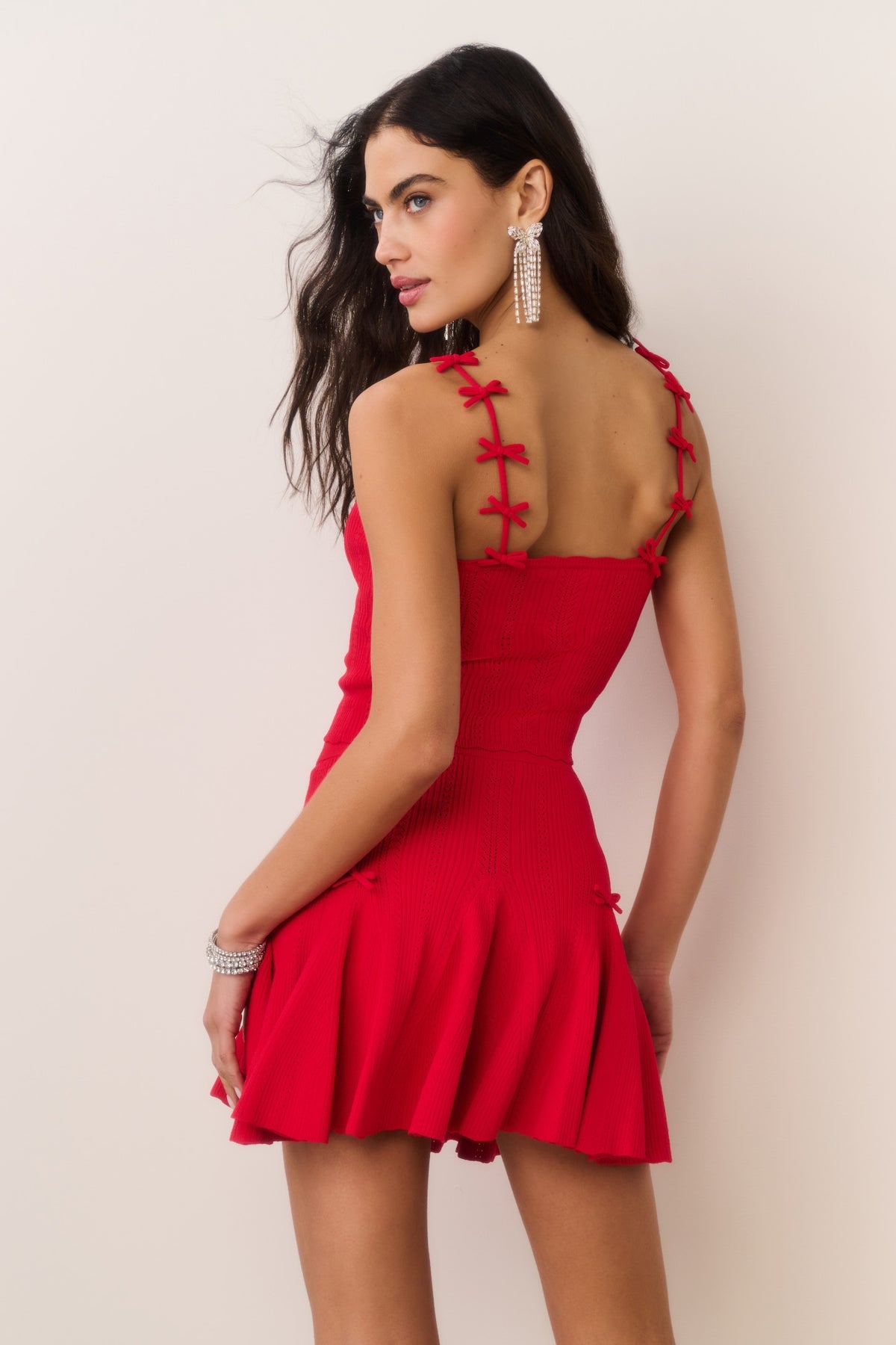 LSF Garrett Rib Pointelle Cami Top | Meryl Mini Skirt | Zoriah Cardigan | Viscose-blend Set