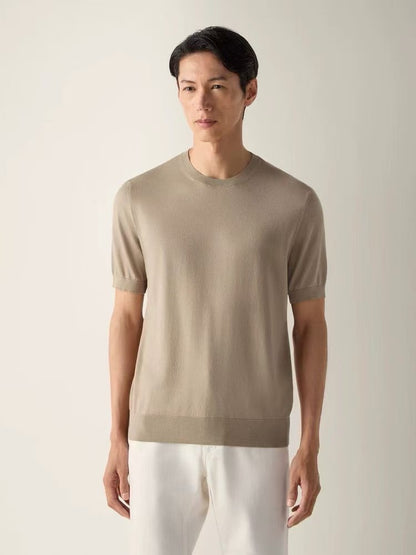 TOP PICK!! ZN Men's Cotton Knitted T-Shirt