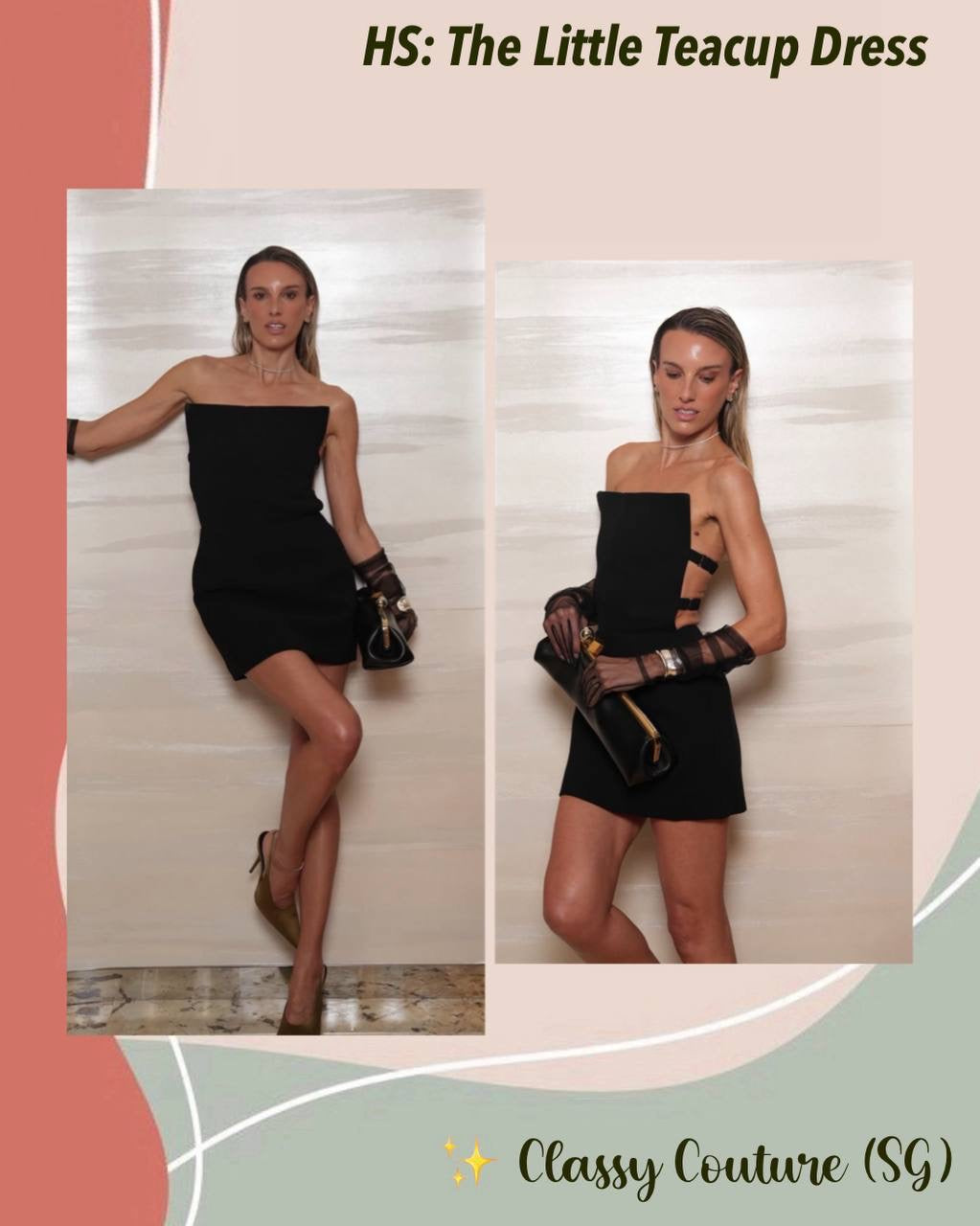 HS The Little Teacup Black Sleeveless Mini Dress