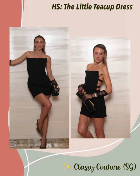 HS The Little Teacup Black Sleeveless Mini Dress