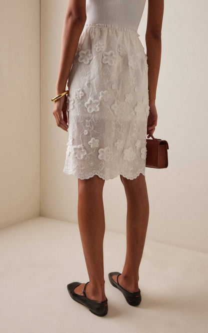 TG Fleur Organic Cotton Broderie Slip Mini Skirt