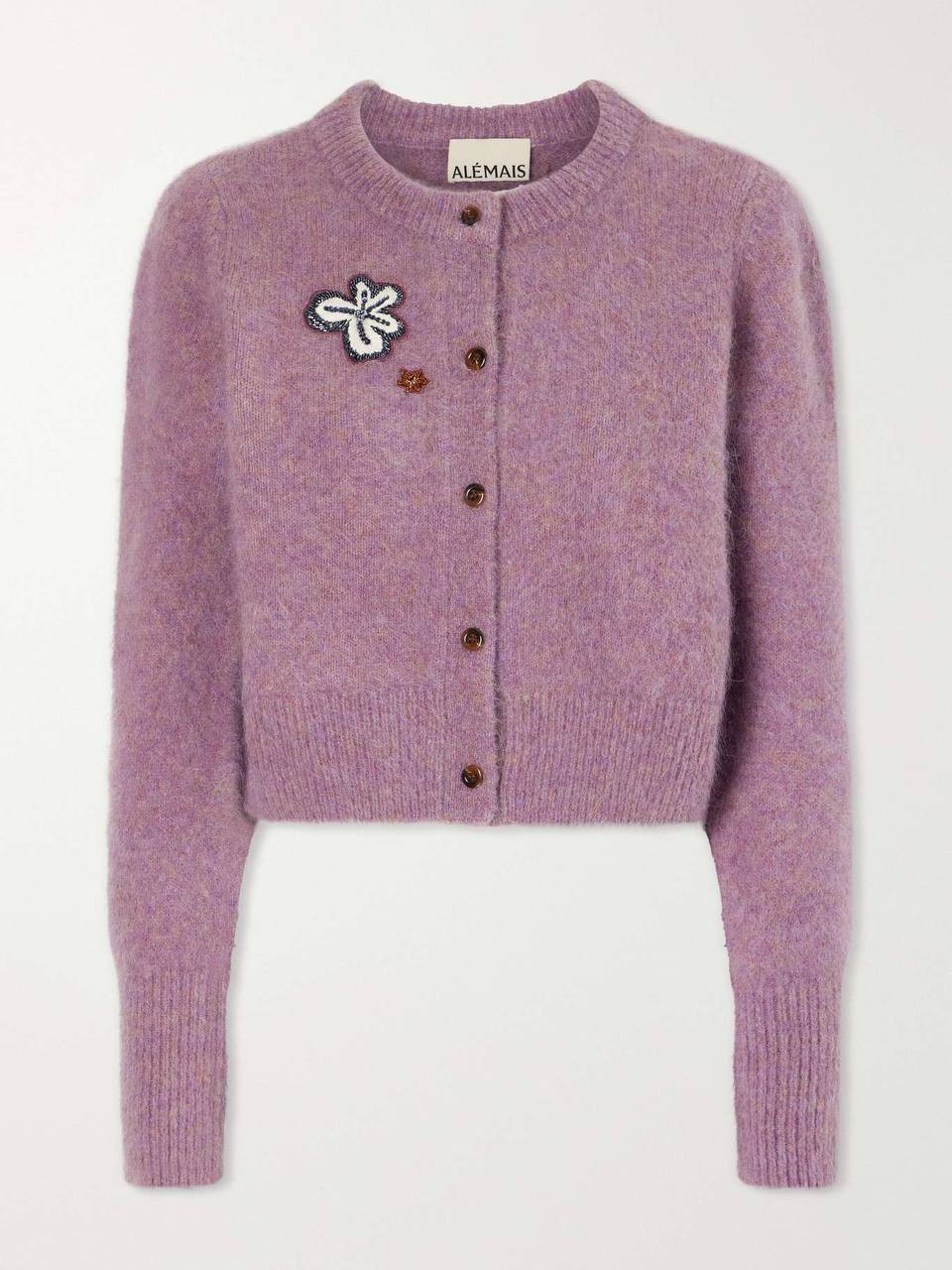 ALM Reggie Lilac Wool Cropped Cardigan