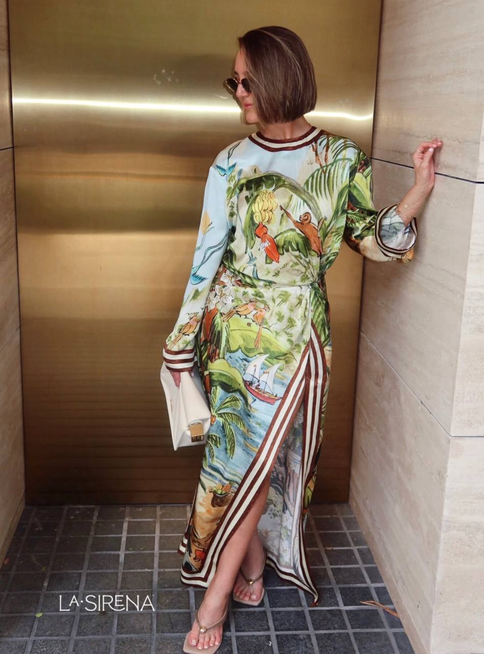 ALM Toucan Tango Silk Midi Dress