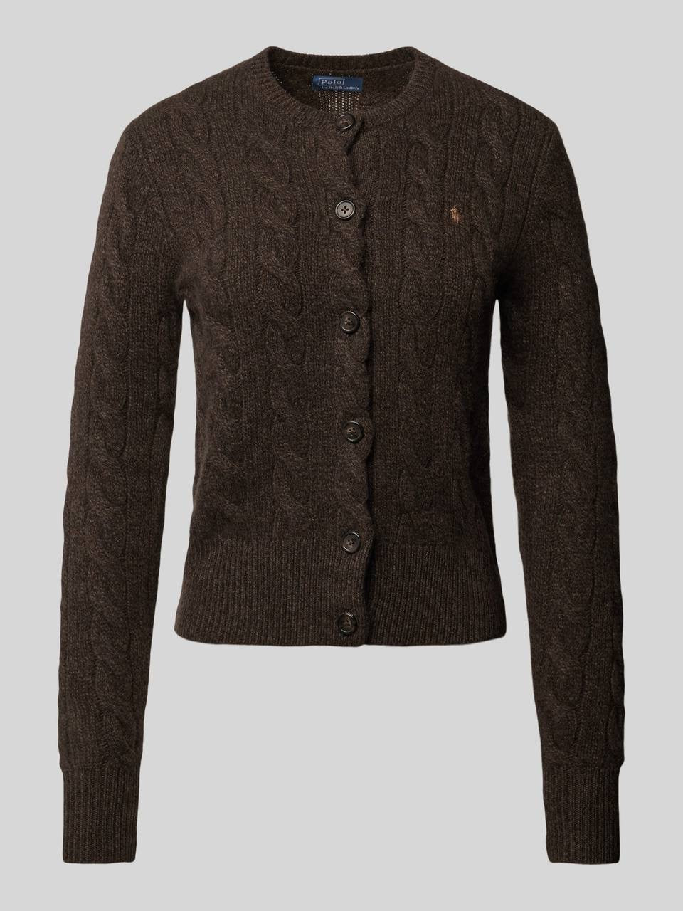 5 Colors! RL Cotton Cable Knit Crewneck Cardigan