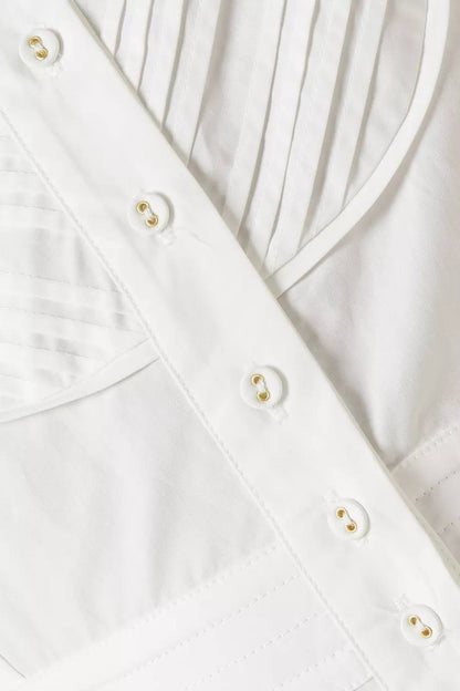 ALM Leela Button-down Belted Cotton Shirtdress Midi Dress