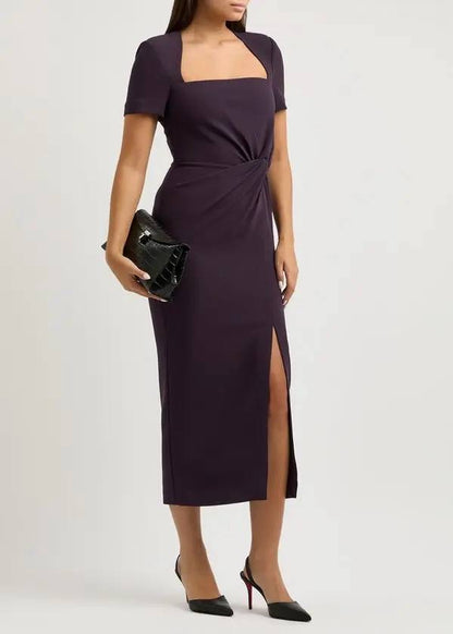 RM Gathered Cady Midi Dress