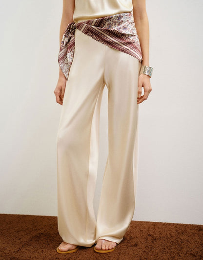 5 Colors! Ref Gale Satin Mid Rise Bias Pant