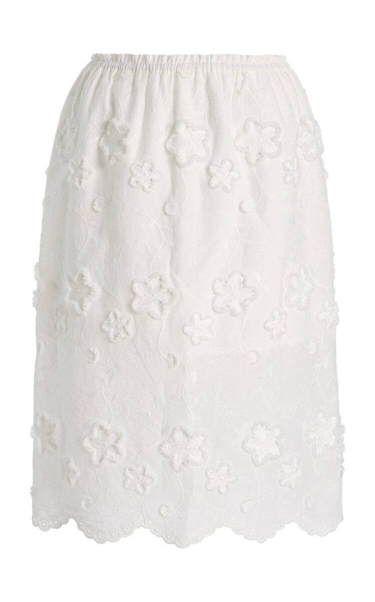 TG Fleur Organic Cotton Broderie Slip Mini Skirt