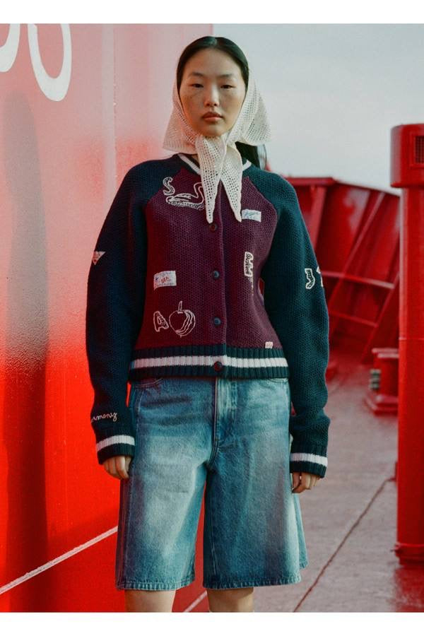 SE Archer Varsity Knit Cardigan
