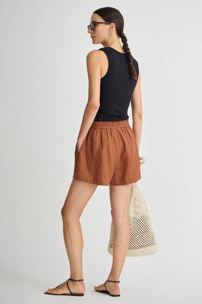 AA Godet Linen Tank | Mar Shorts in Harissa