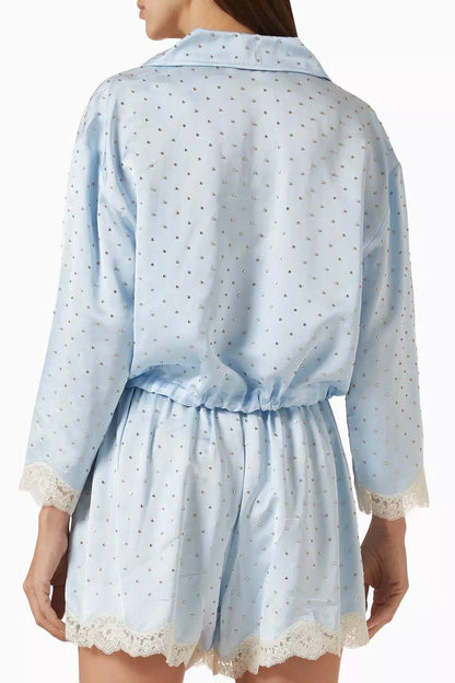 SD Limonessa Rhinestone-Embellished Shirt | Shorts