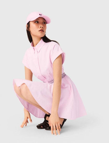 MJ Pink Button Up Mini Dress