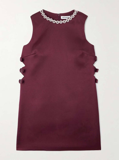 SP Cut-out Mini Dress in Satin
