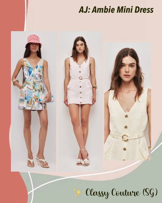 AJ Ambie Linen-blend Mini Dress