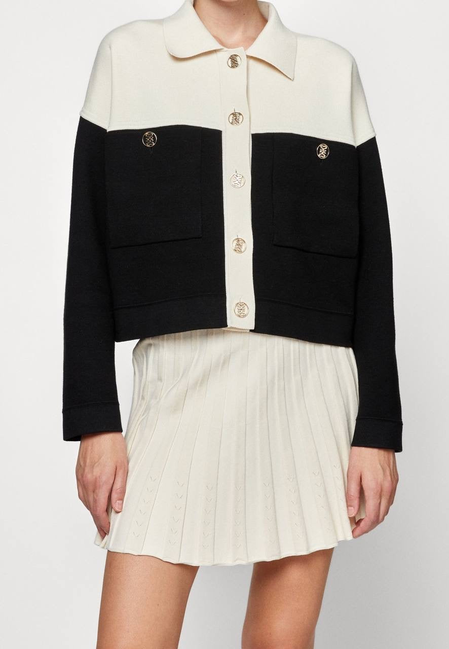 Killim Color Blocked Cropped Cardigan