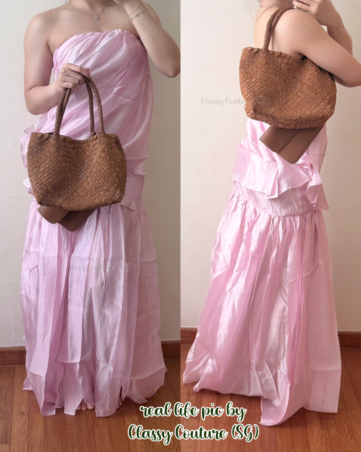 TR Ruth Small Woven Lambskin Leather & Calfskin Suede Tote Bag