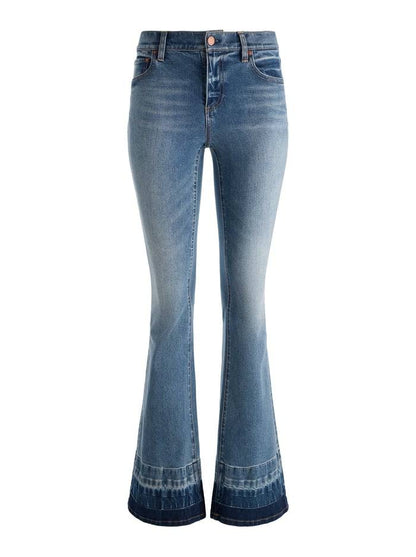 AO Roseline Bell High-Rise Flared Stretch-cotton Denim Jeans