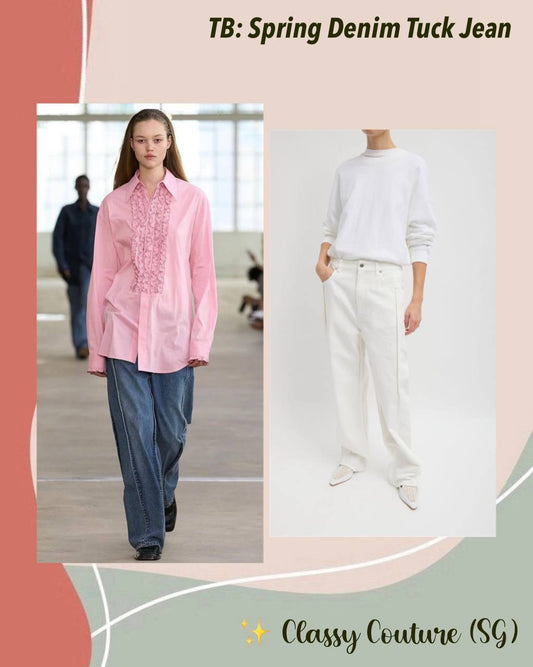 TB Spring Denim Tuck Jeans