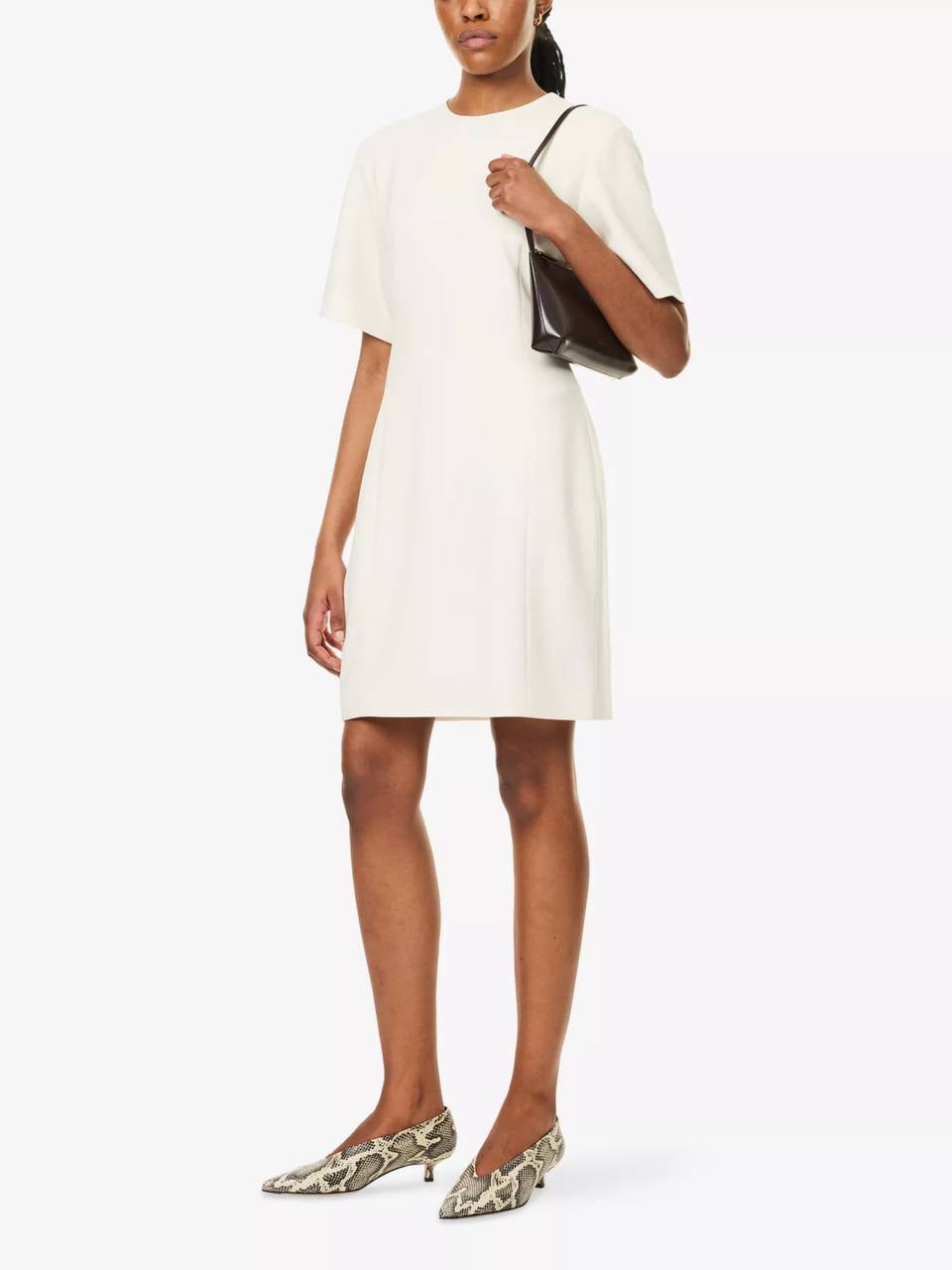 TH T-Shirt Mini Dress in Admiral Crepe