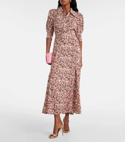 RX Bloom Viscose Midi Shirtdress