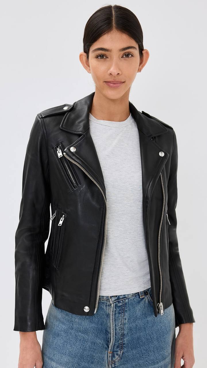 Black Han Slim-fit Lambskin Leather Asymmetric Zip Jacket