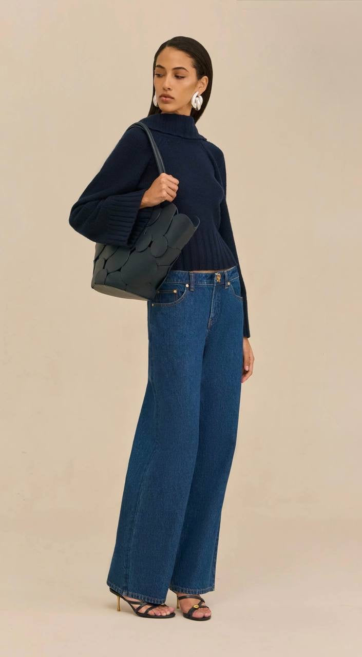 CG Milika Merino Wool-Cotton Cowl Back Sweater