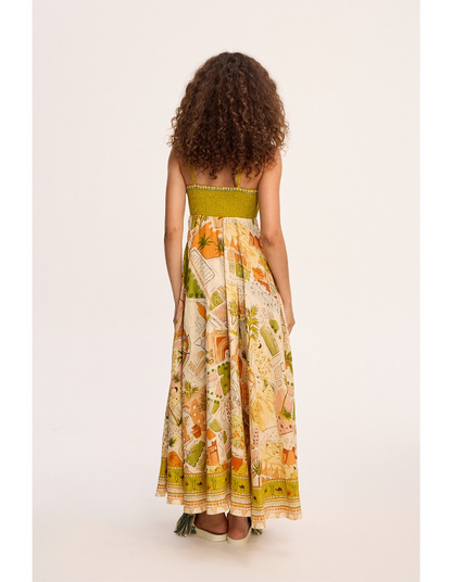 ALM Bazaar Linen Midi Sundress Midi Dress