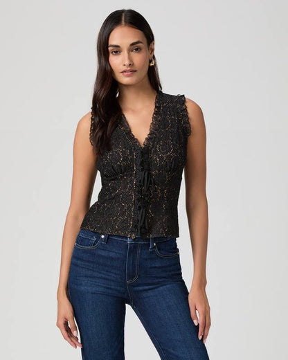 PG Anais Cotton-blend Lace Top