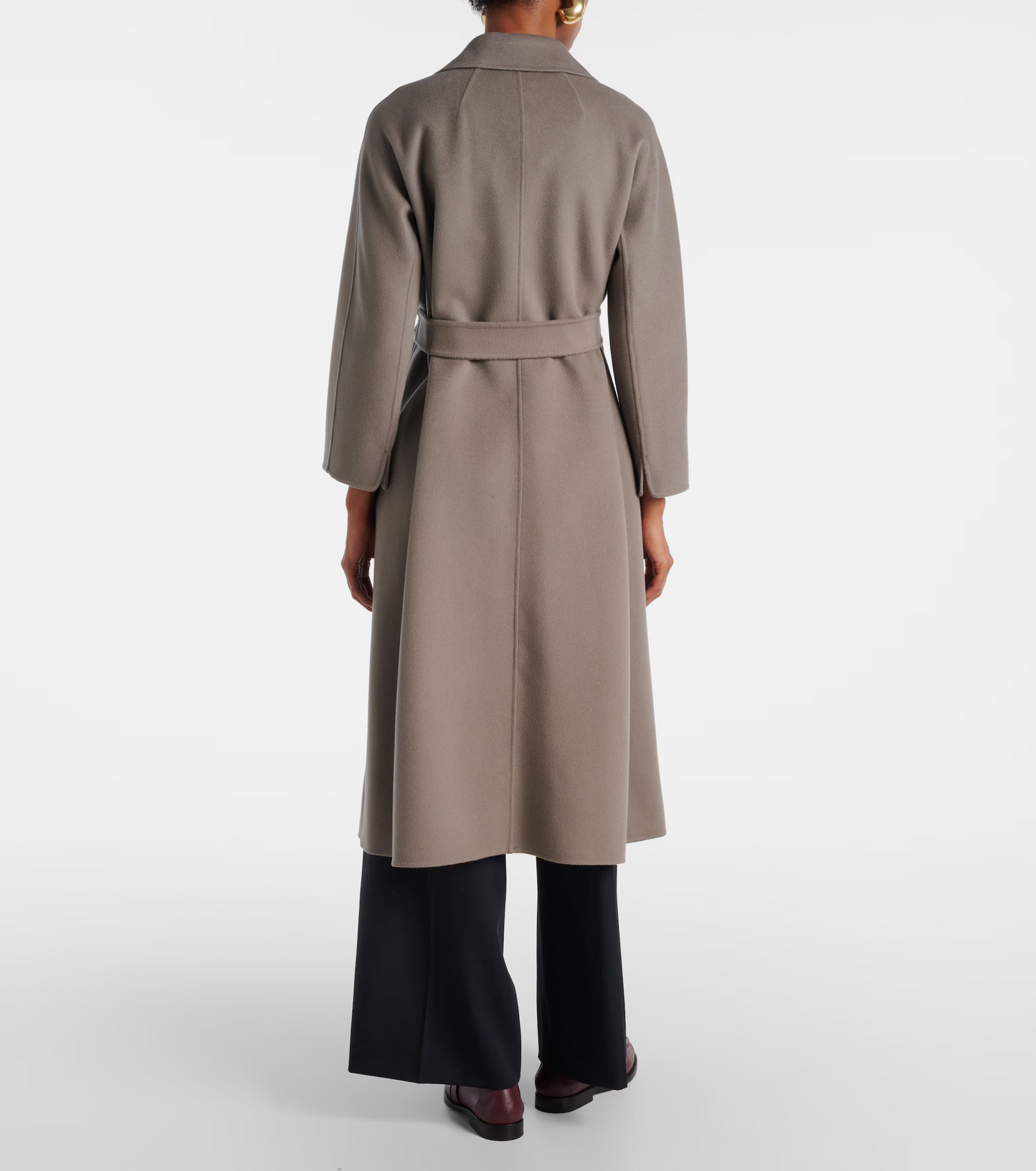 MM Esturia Wool Broadcloth Belted Midi Coat