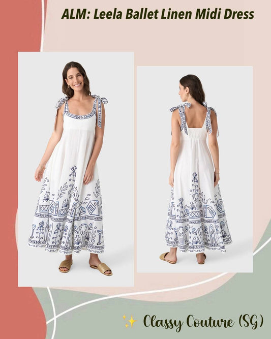 ALM Leela Ballet Linen Midi Dress