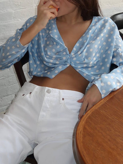 PSE Tillie Long Sleeve Viscose-blend Twist Top