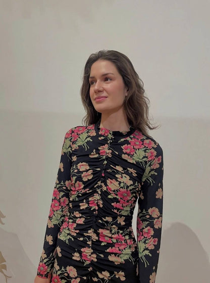 SE Cornelia Long Sleeve Midi Dress
