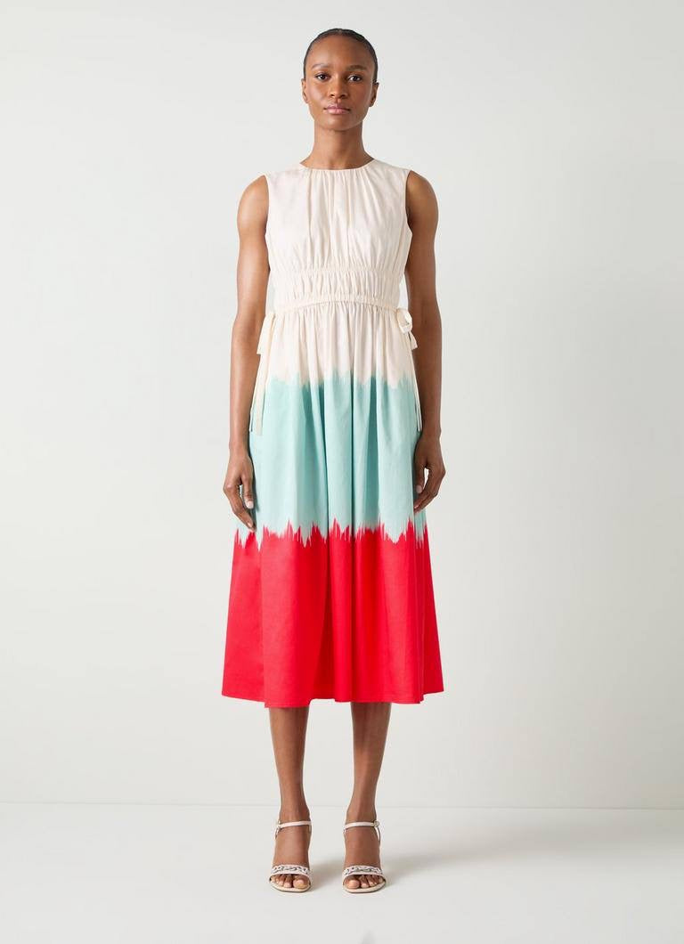 LKB Viola Dip-Dye Organic Cotton Midi Dress